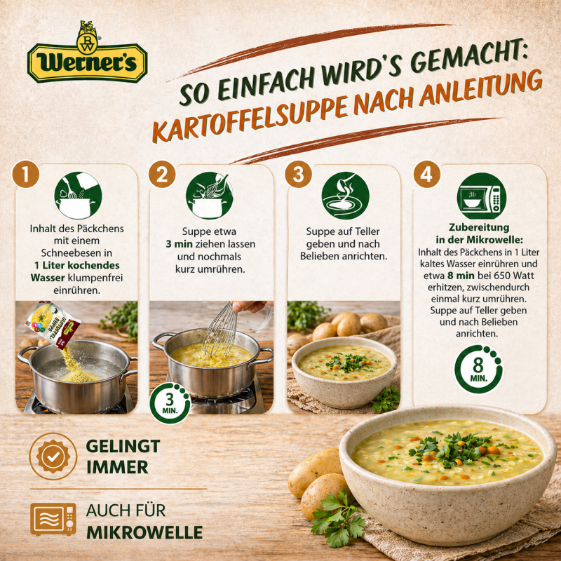 Werners Kartoffelsuppe 4 Teller